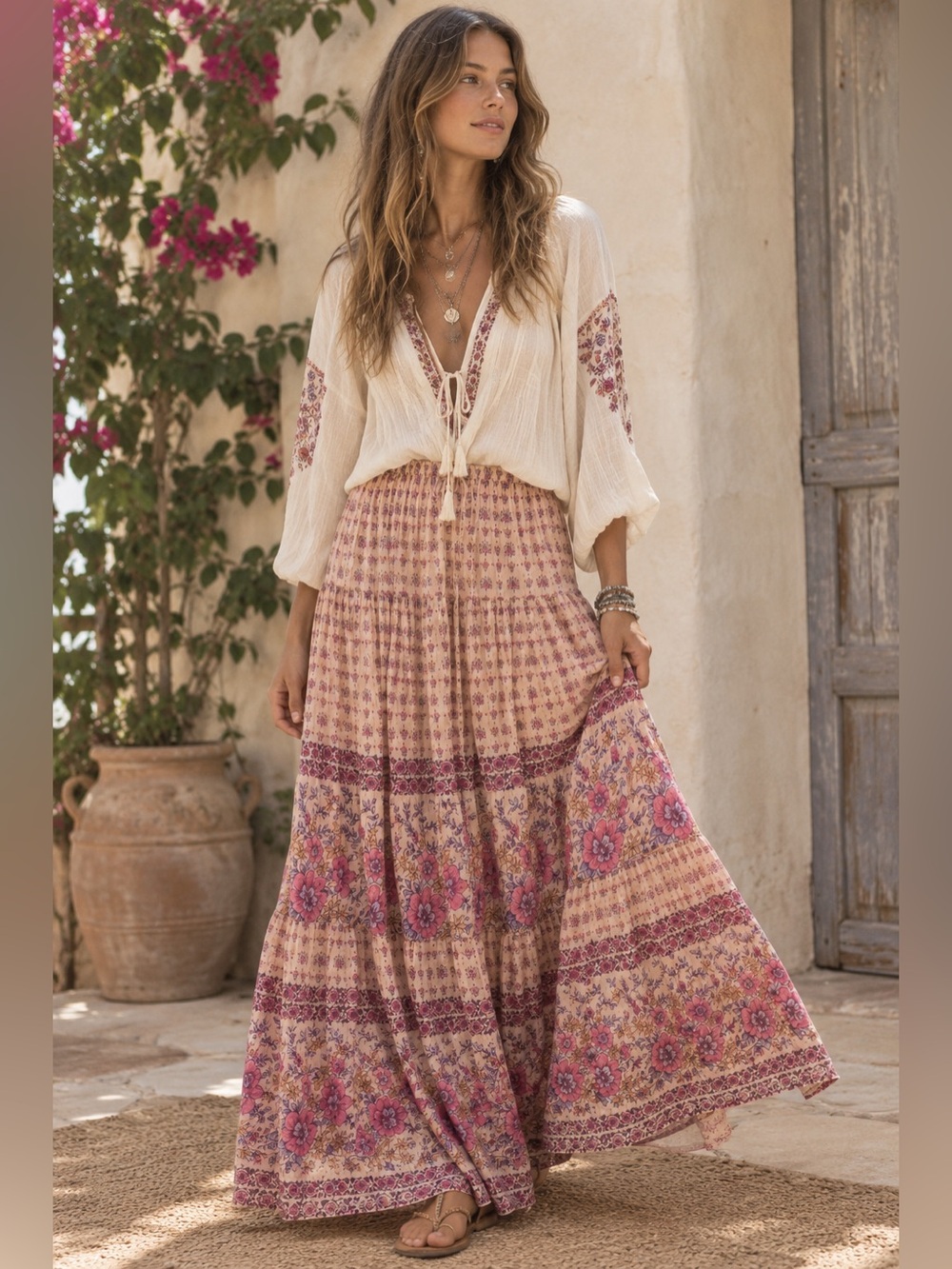 Spell Maxi Skirt In Boho Florals S